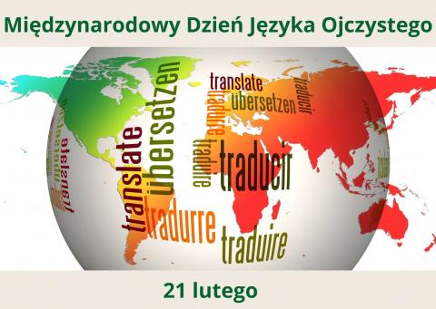 plakat promujący Międzynarodowy Dzień Języka Ojczystego