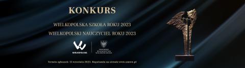 plakat promujący szóstą edycję konkursu Wielkopolska Szkoła Roku oraz Wielkopolski Nauczyciel Roku