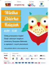 Plakat wielkiej zbiórki książek