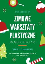 plakat promujący warsztaty plastyczne