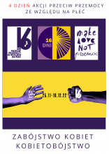 plakat promujący czwarty dzień Akcji Przeciw Przemocy ze względu na Płeć 