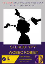 plakat promujący 4 grudnia dziesiąty dzień Akcji Przeciw Przemocy ze względu na Płeć 