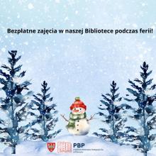 plakat promujący ferie zimowe